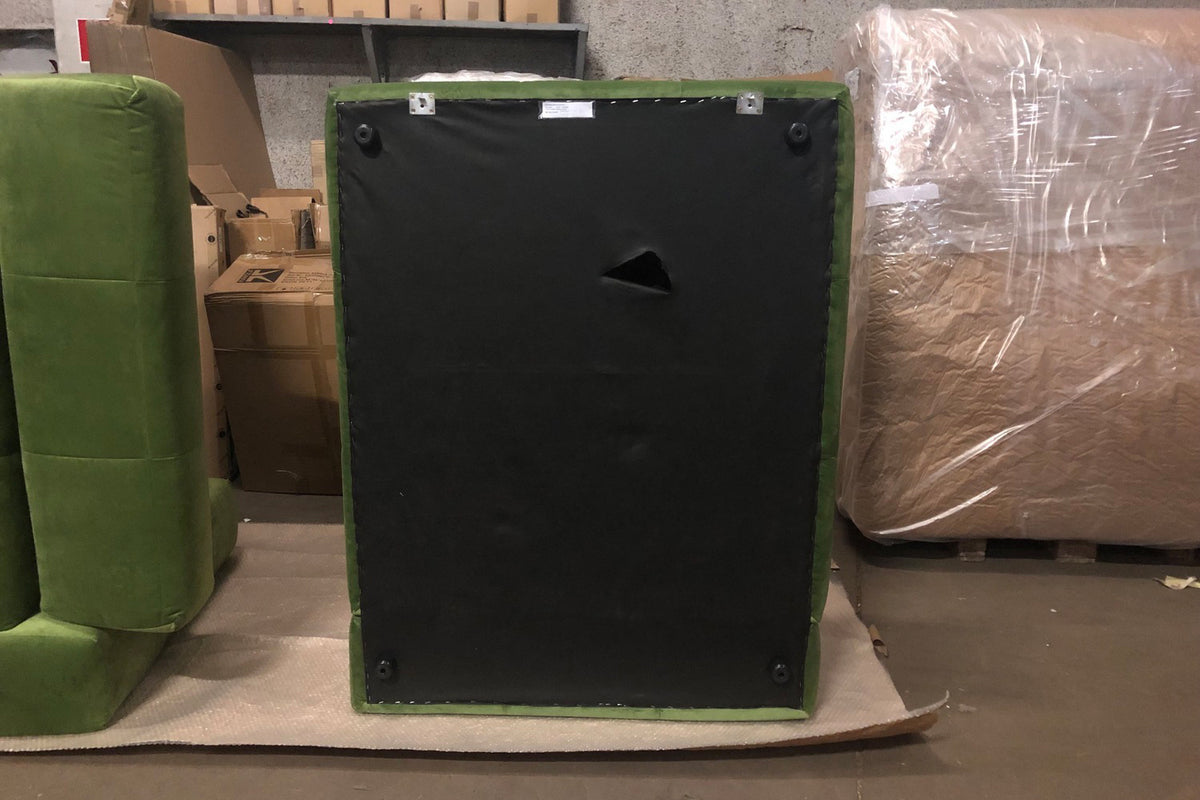 B-Ware KAWOLA Big Sofa PALACE 3-Sitzer mit Sitztiefenverstellung Velvet green