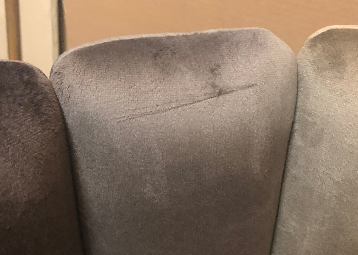 B-Ware KAWOLA Sessel MINGO Bezug Velvet grün
