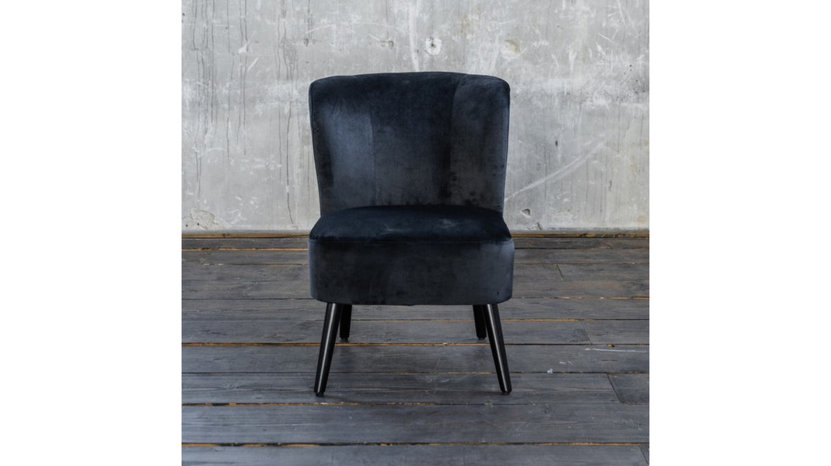 B-Ware KAWOLA Sessel MINGO Velvet schwarz