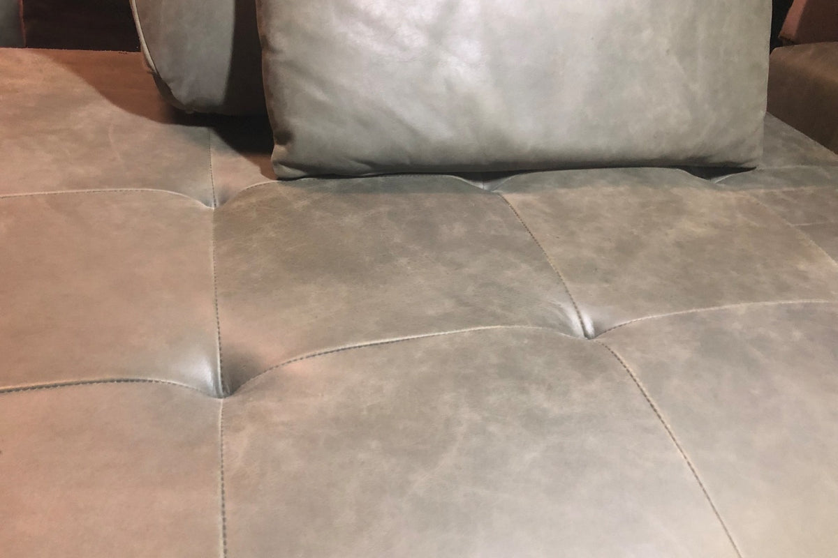 B-Ware KAWOLA Sofa WIOLO Schlafsofa Daybed Leder moosgrün