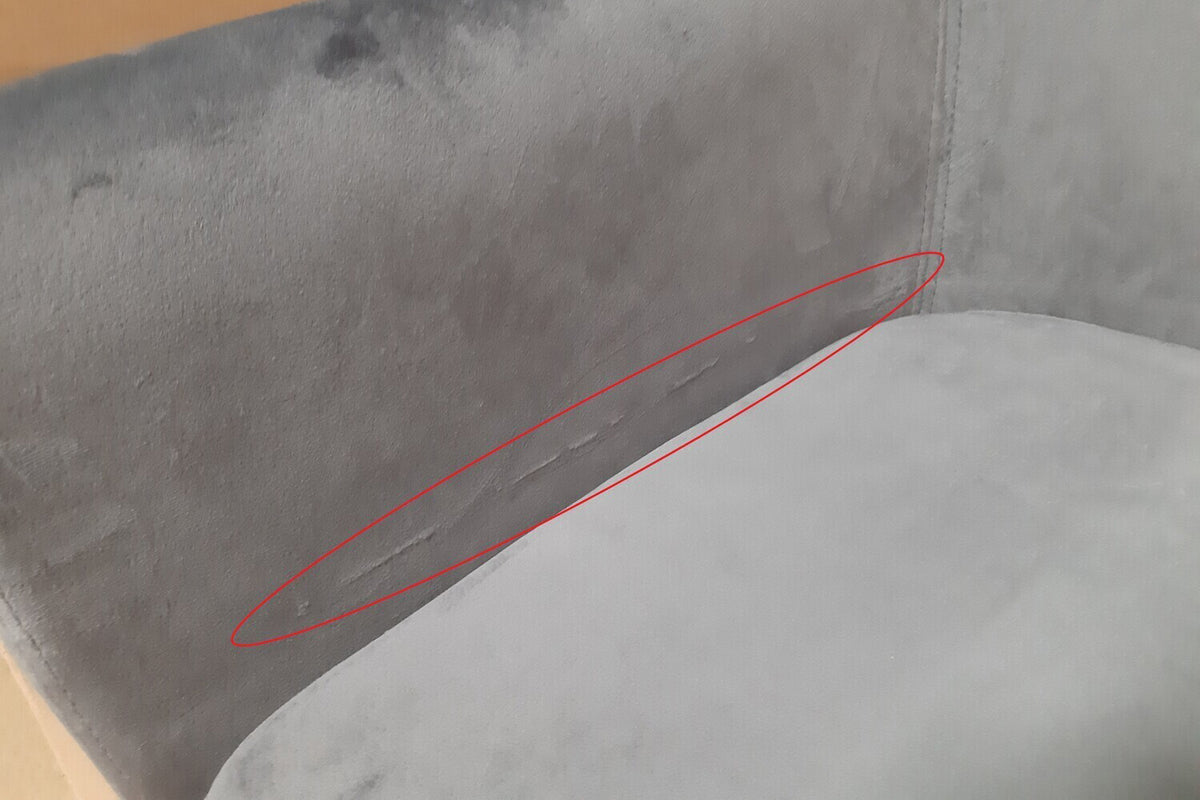 B-Ware KAWOLA Stuhl AMALIA Esszimmerstuhl Barock Velvet blau