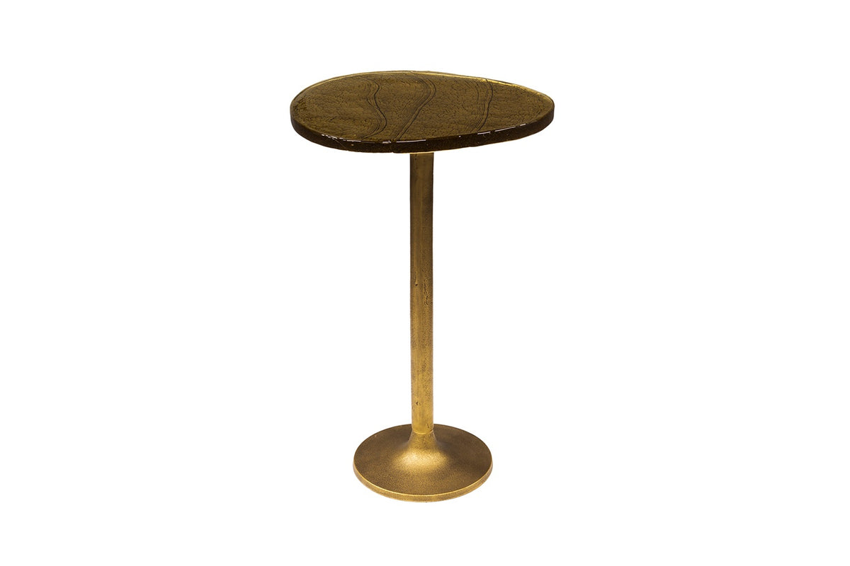 KAWOLA Beistelltisch DARI XL Glas gold
