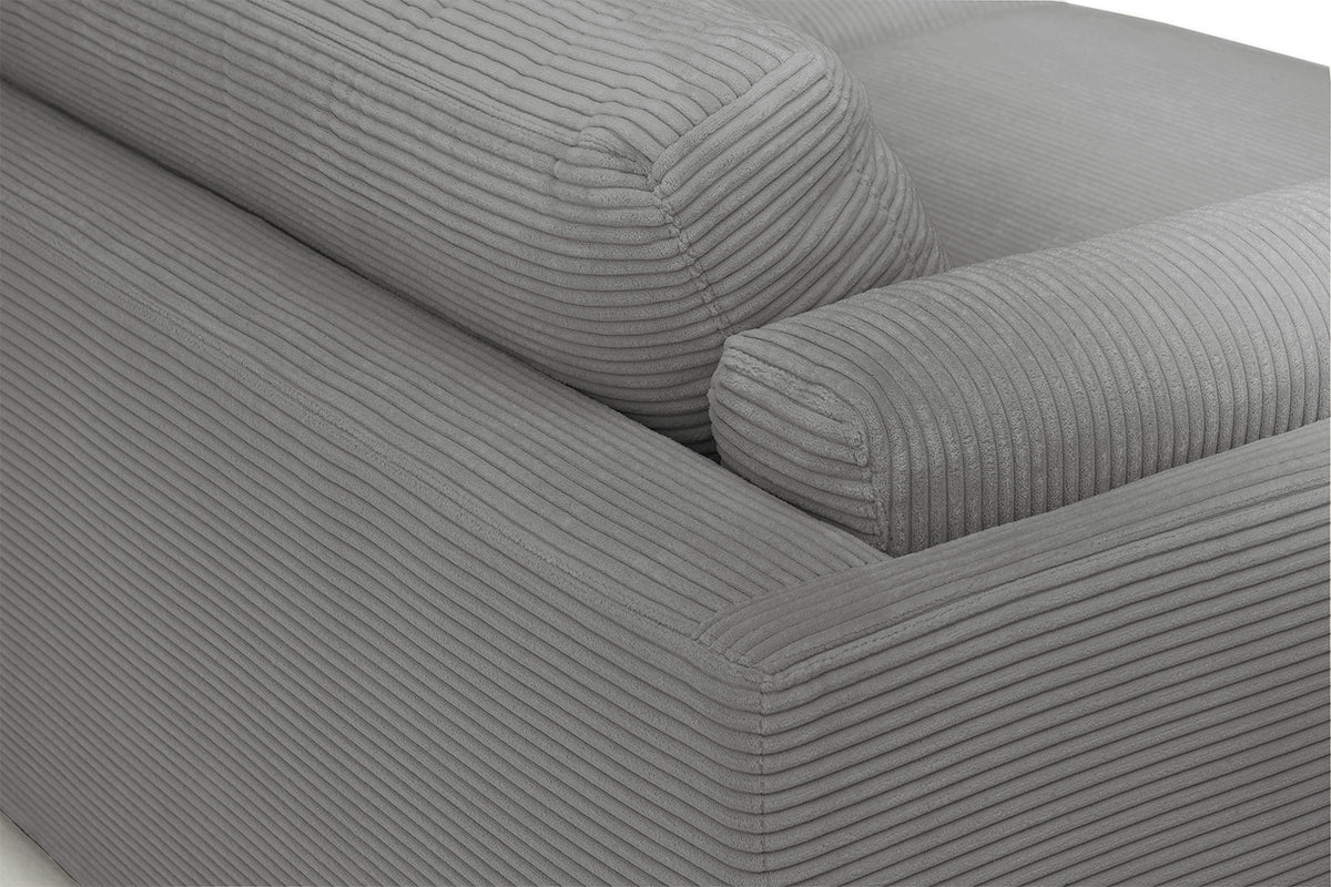 KAWOLA Big Sofa RAINA Cord grau