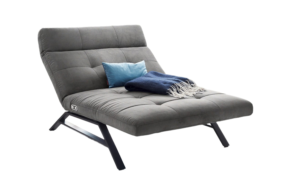 KAWOLA Doppelliege AMERIVA Relaxliege Maxi Velvet grau