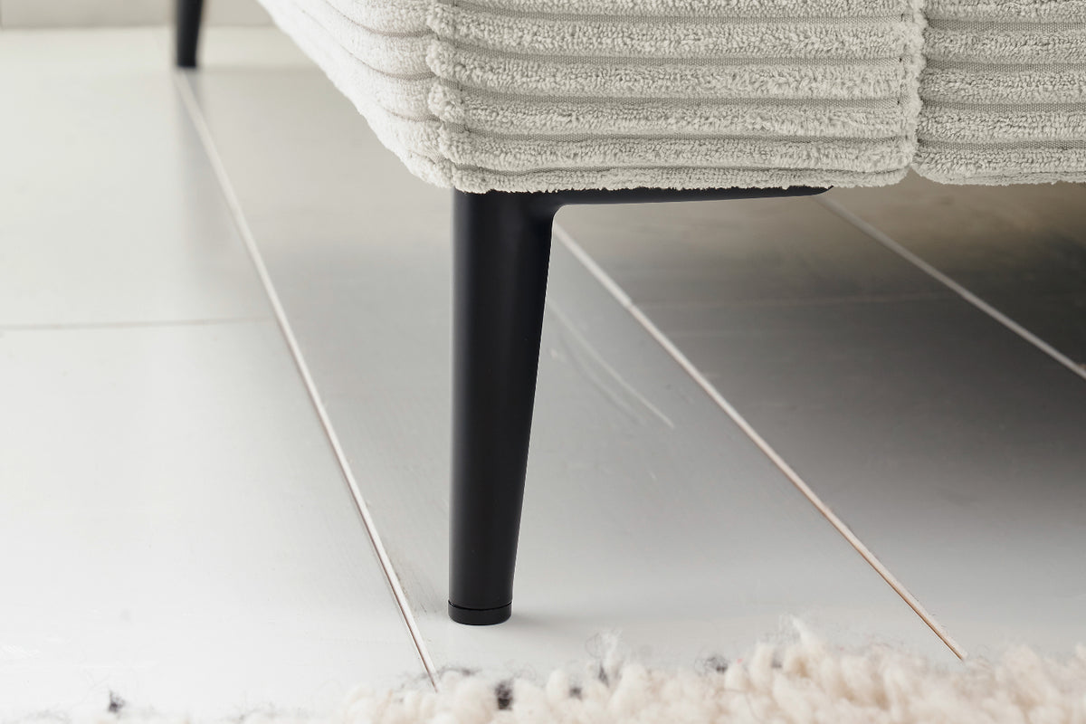 KAWOLA Ecksofa CARA Sofa Cord hellgrau
