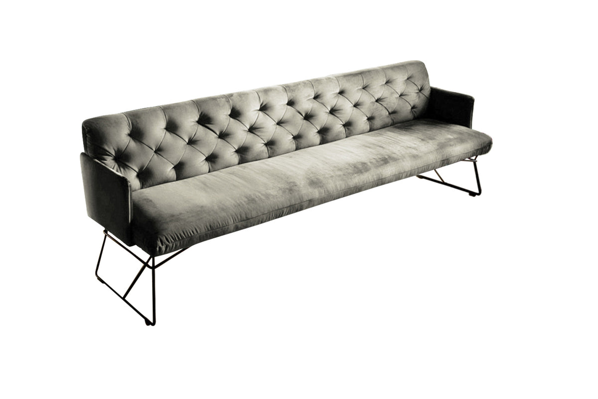 KAWOLA Esszimmerbank CHARME Velvet silber