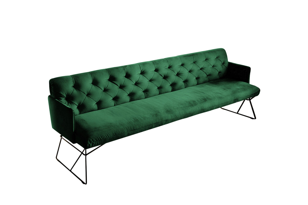KAWOLA Esszimmerbank CHARME Velvet smaragd