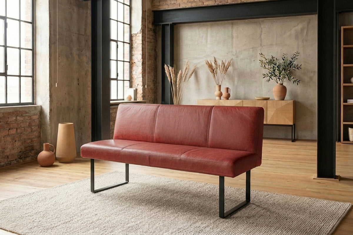 KAWOLA Esszimmerbank ELEEN Leder rot