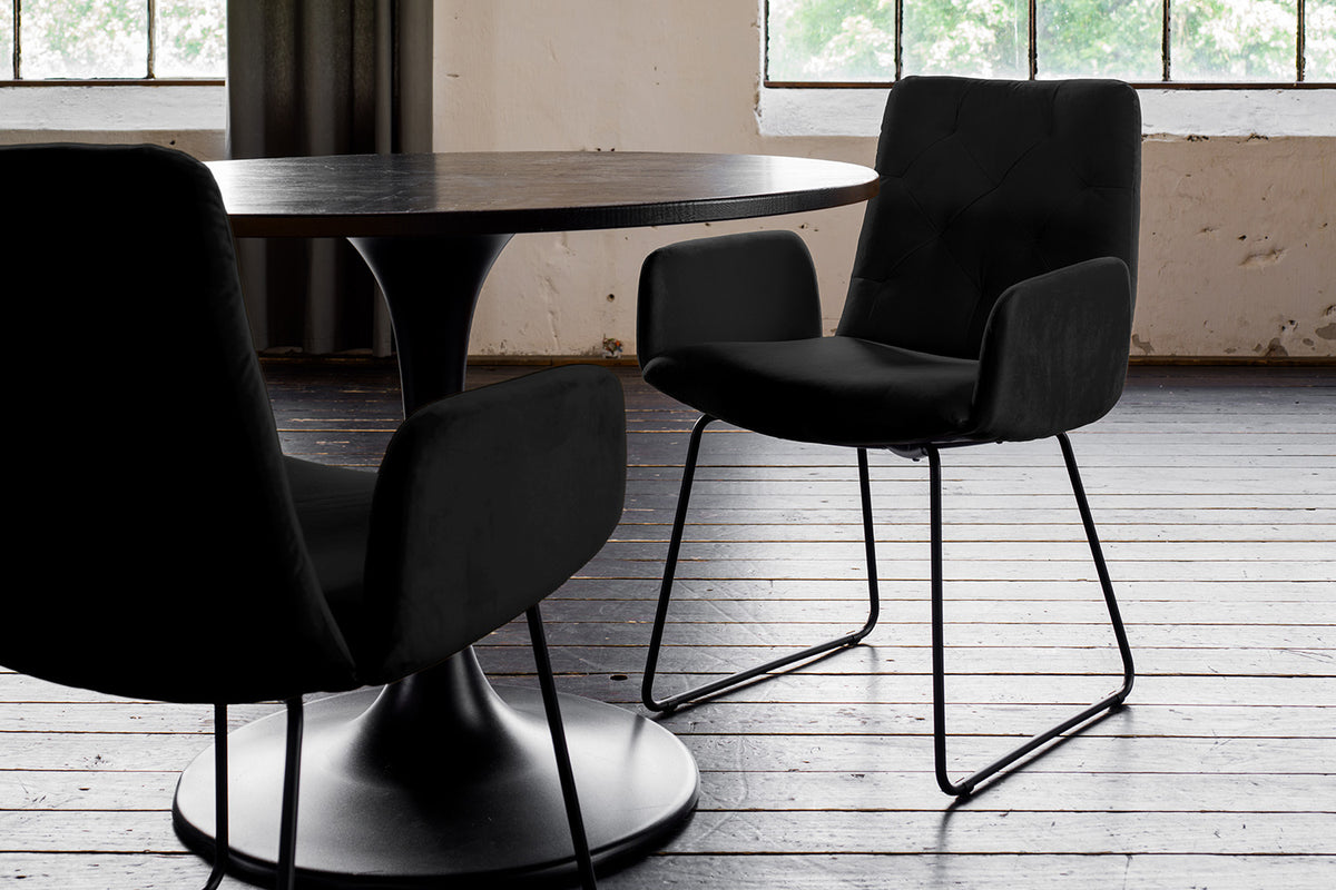 KAWOLA Esszimmerstuhl NEW CHARME Velvet schwarz