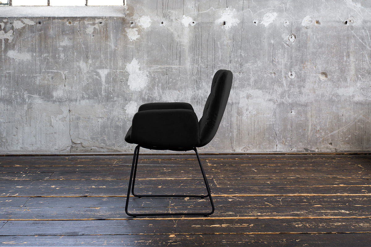 KAWOLA Esszimmerstuhl NEW CHARME Velvet schwarz