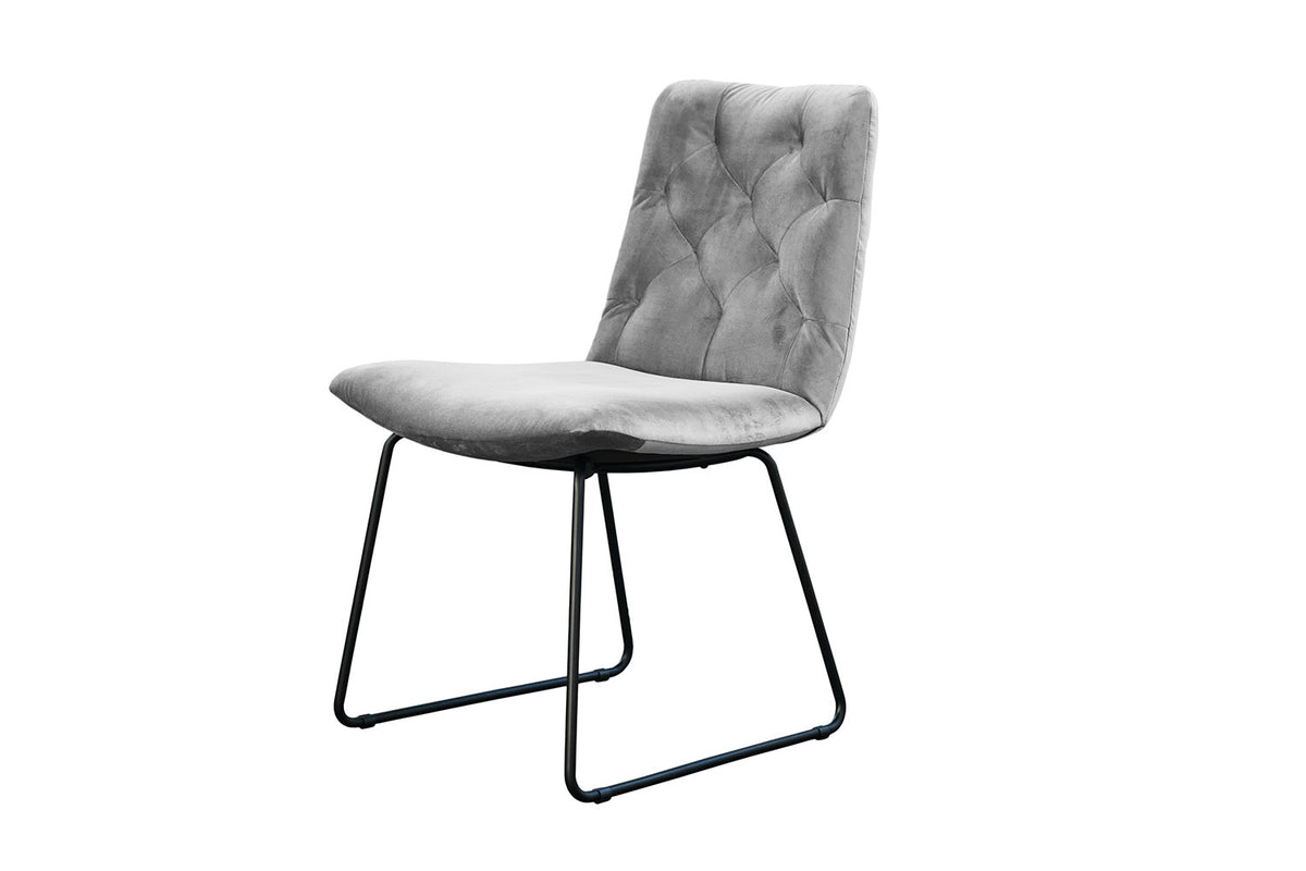 KAWOLA Esszimmerstuhl NEW CHARME Velvet silber