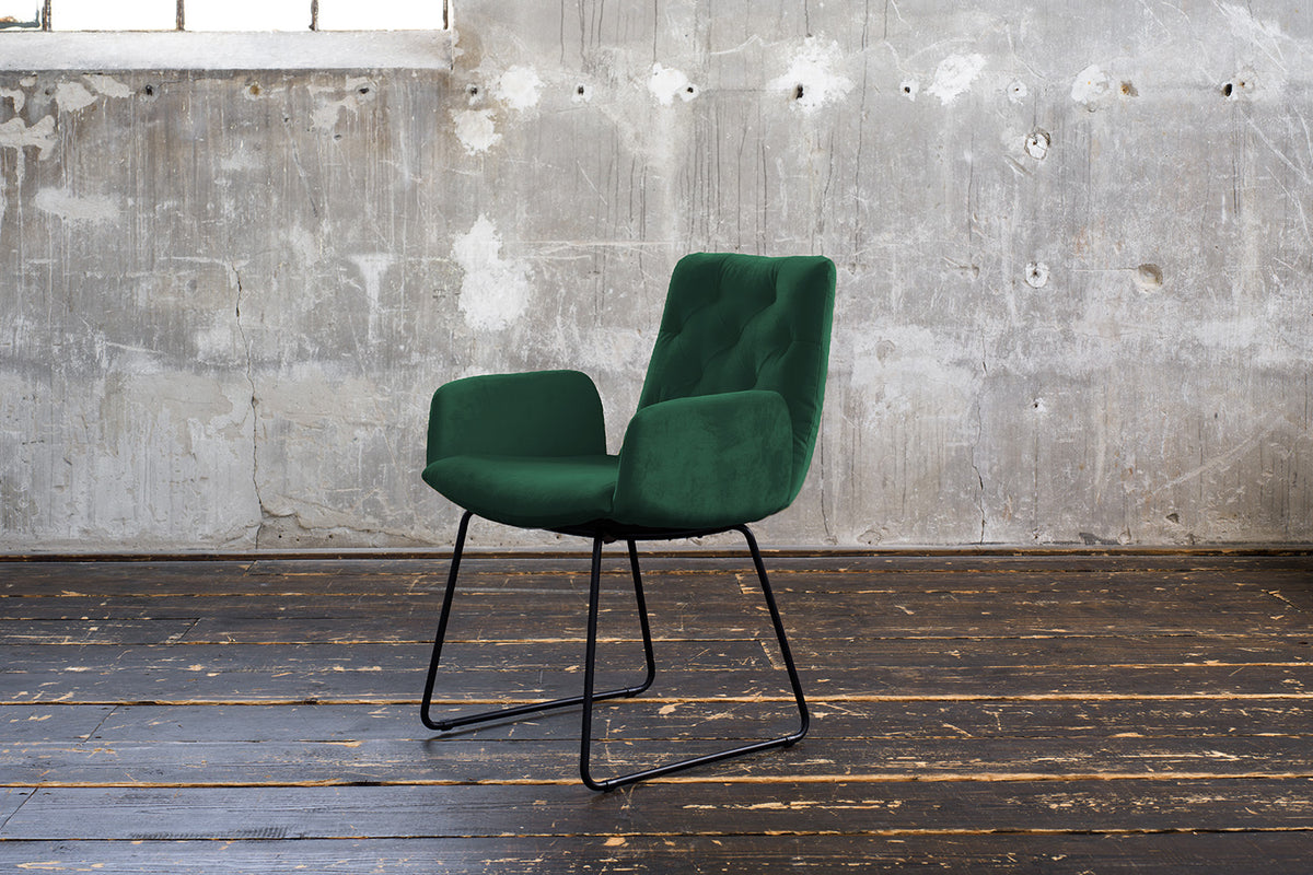 KAWOLA Esszimmerstuhl NEW CHARME Velvet smaragd