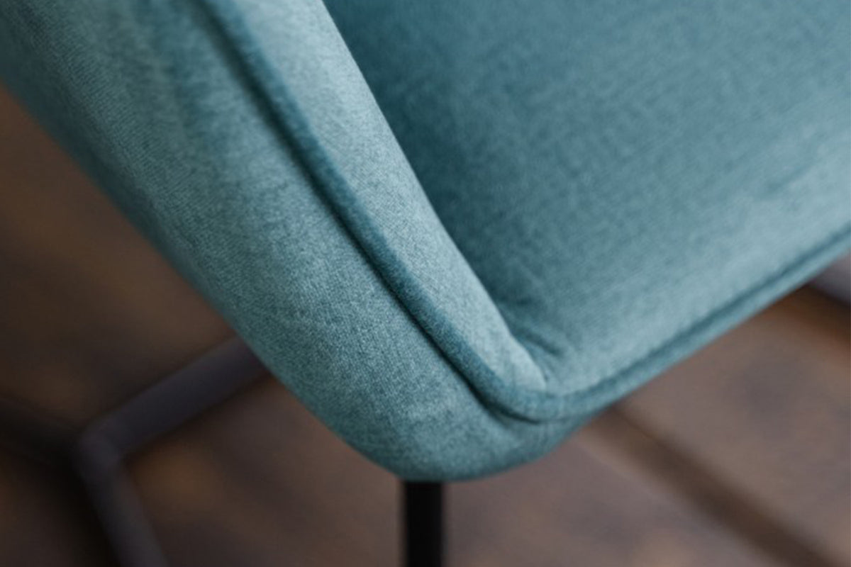 KAWOLA Esszimmerstuhl ZINA Stoff blau