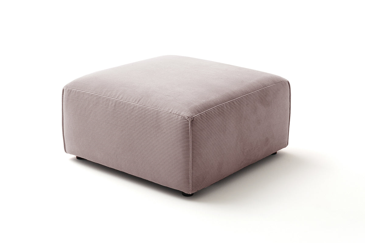 KAWOLA Hocker RANI Polsterhocker Feincord rosa