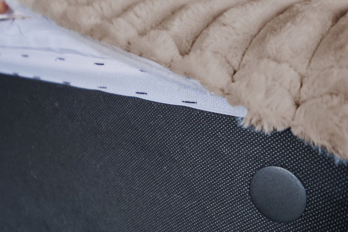 KAWOLA Hocker WIOLO SOFT Sitzelement für Modulsofa Weicher Breitcord taupe