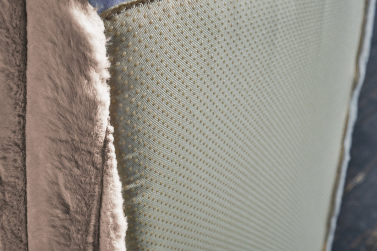 KAWOLA Hocker WIOLO SOFT Sitzelement für Modulsofa Weicher Breitcord taupe