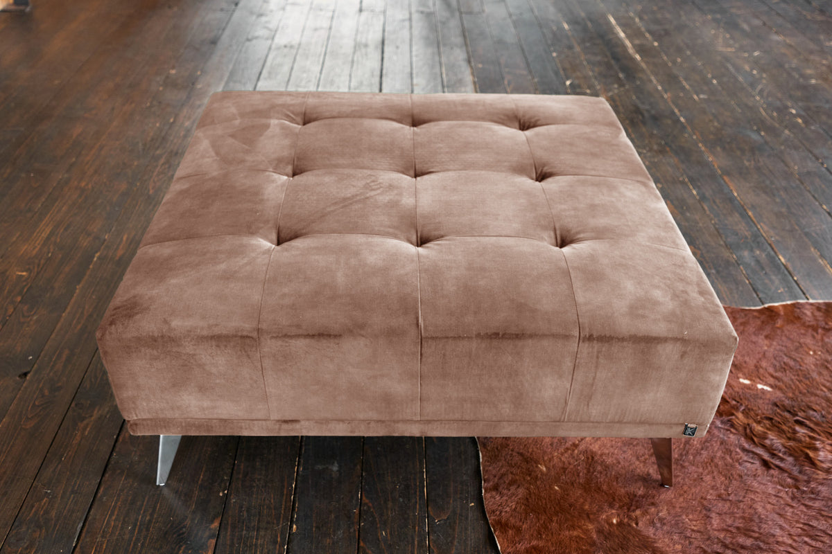 KAWOLA Hocker WIOLO velvet taupe
