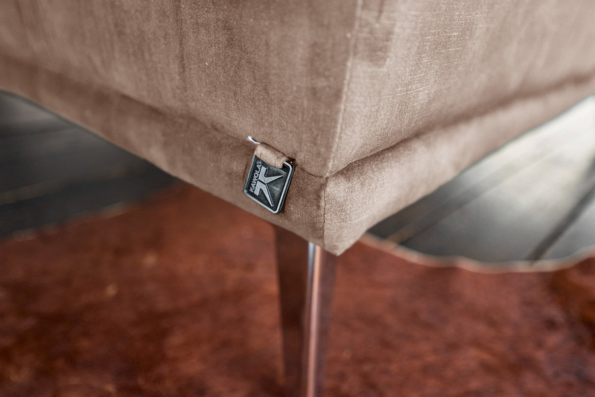 KAWOLA Hocker WIOLO velvet taupe