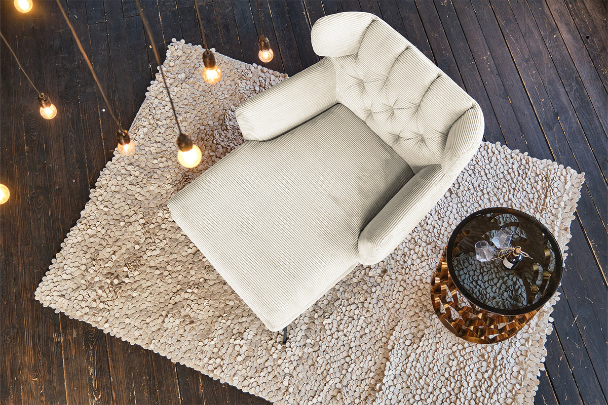 KAWOLA Longseat CHARME Cord cremeweiß