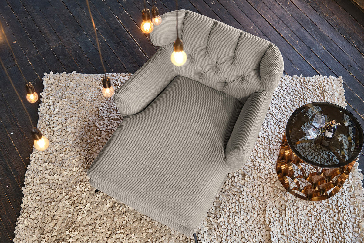 KAWOLA Longseat CHARME Cord steingrau