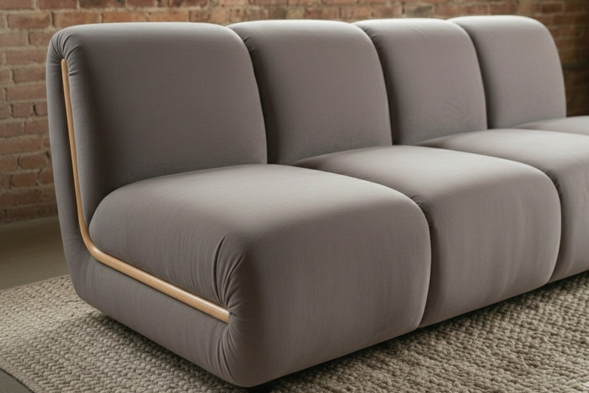 KAWOLA Modulsofa LAYLA 2-Sitzer 2 Module Velvet taupe