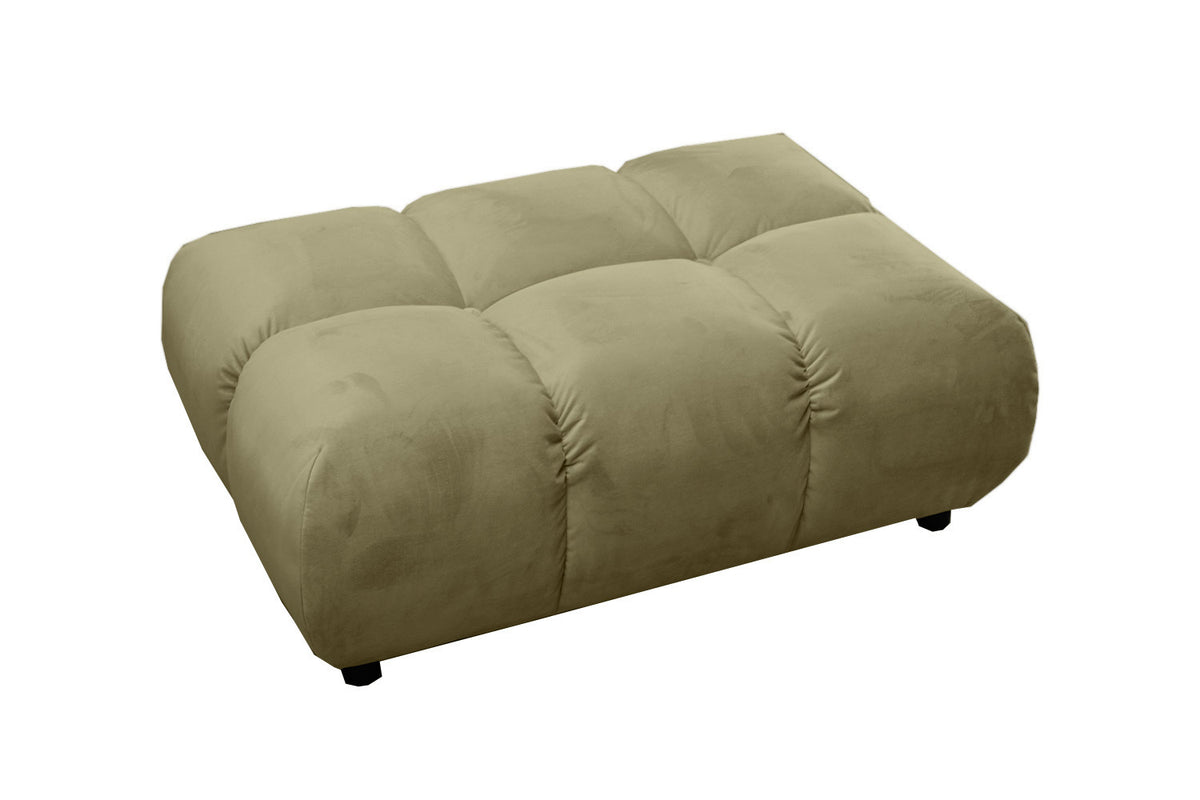 KAWOLA Polsterhocker VIVIEN Hockerbank Velvet oliv
