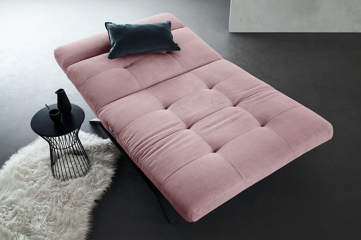 KAWOLA Relaxliege AMERIVA motorisch Maxi Feincord rosa