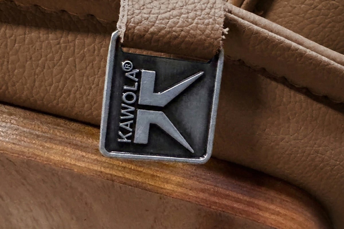 KAWOLA Relaxsessel FERREIRA Drehsessel Leder braun mit Hocker