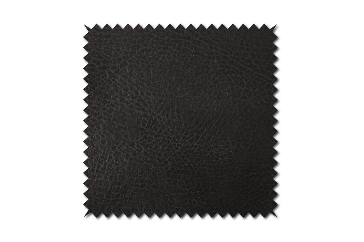 KAWOLA Relaxsessel FERREIRA Drehsessel Lederfaserstoff schwarz mit Hocker