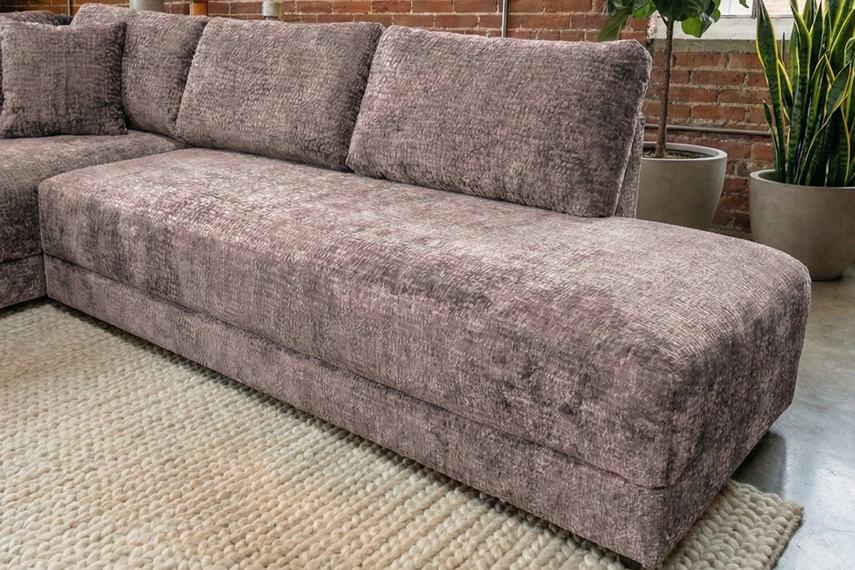 KAWOLA Schlafsofa SADIRA Ecksofa Stoff taupe
