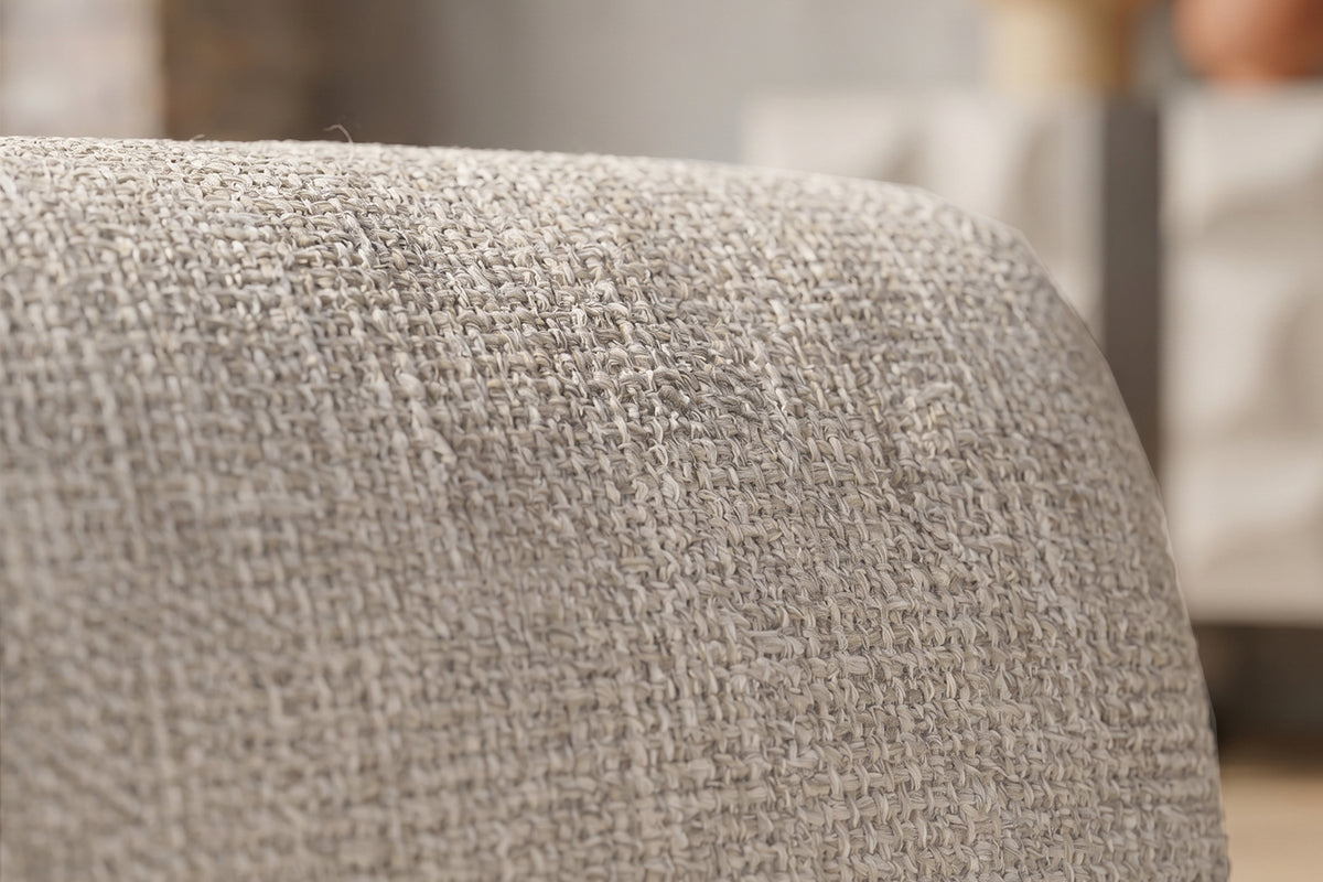 KAWOLA Sessel HAZEL Loungesessel Stoff / Kunstleder grau