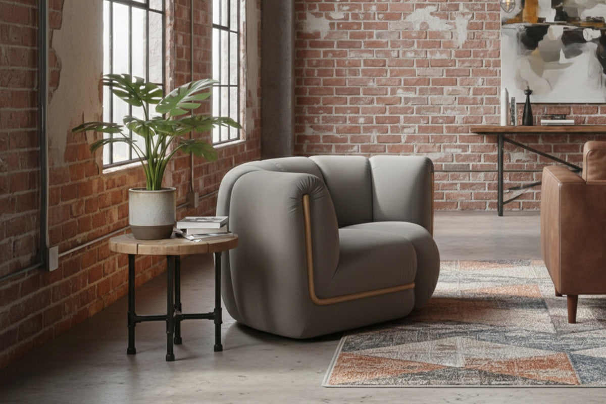 KAWOLA Sessel LAYLA Eckelement Velvet taupe