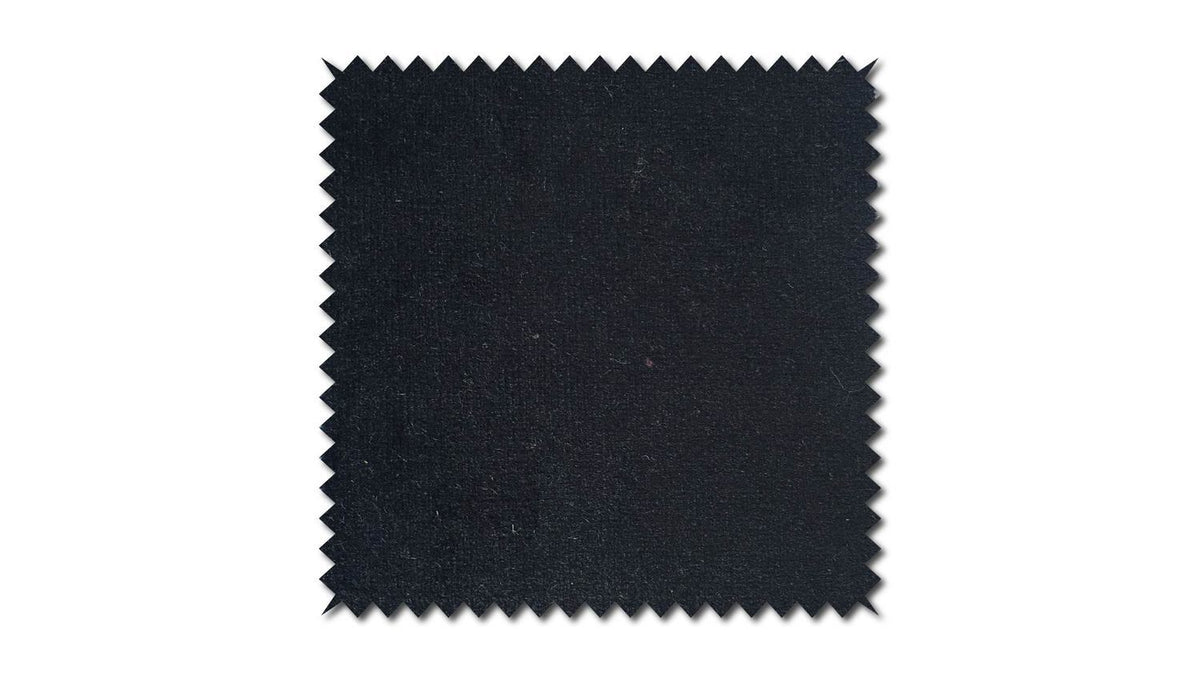 KAWOLA Sessel LOTTE Ohrensessel velvet schwarz mit Hocker