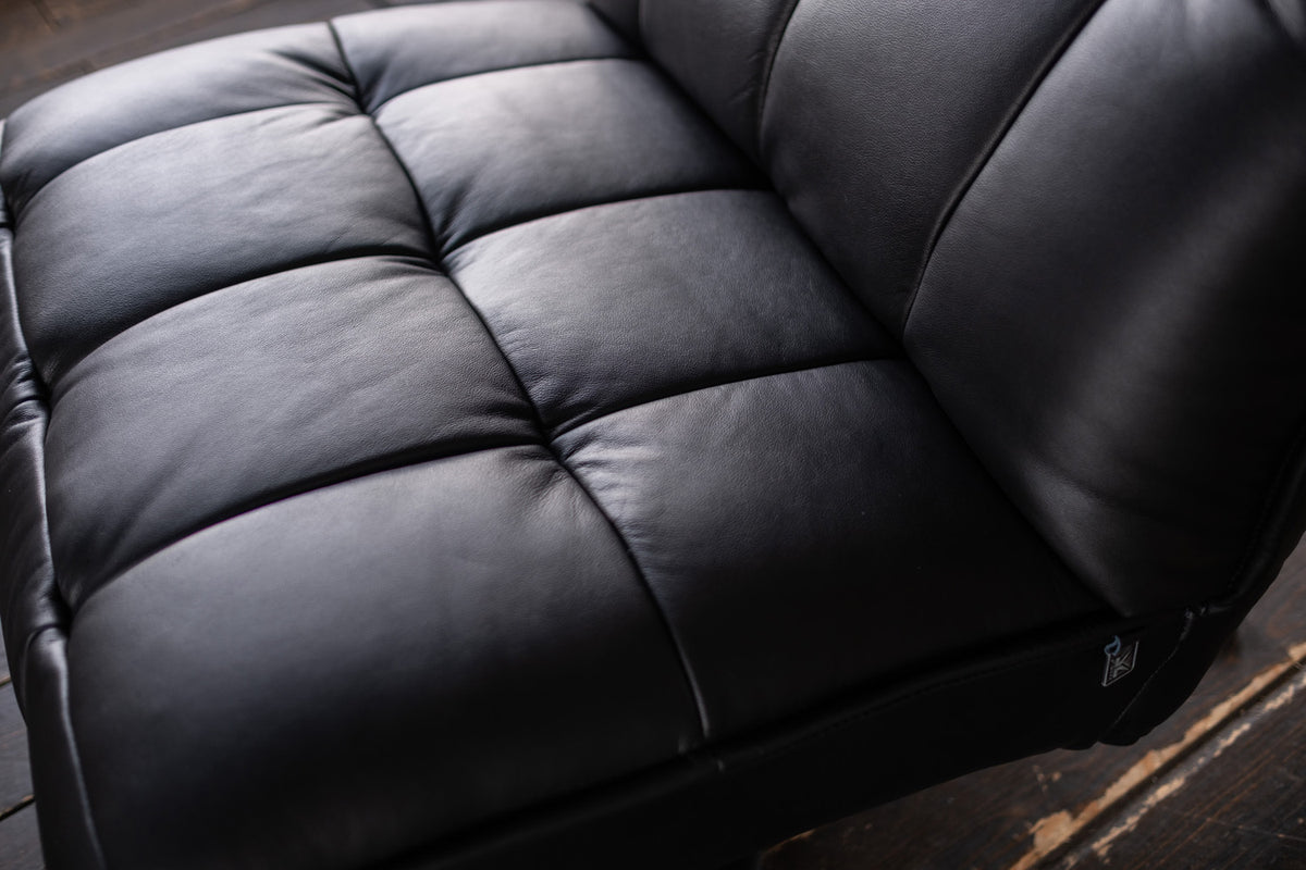 KAWOLA Sessel MIKO Relaxsessel drehbar Leder schwarz