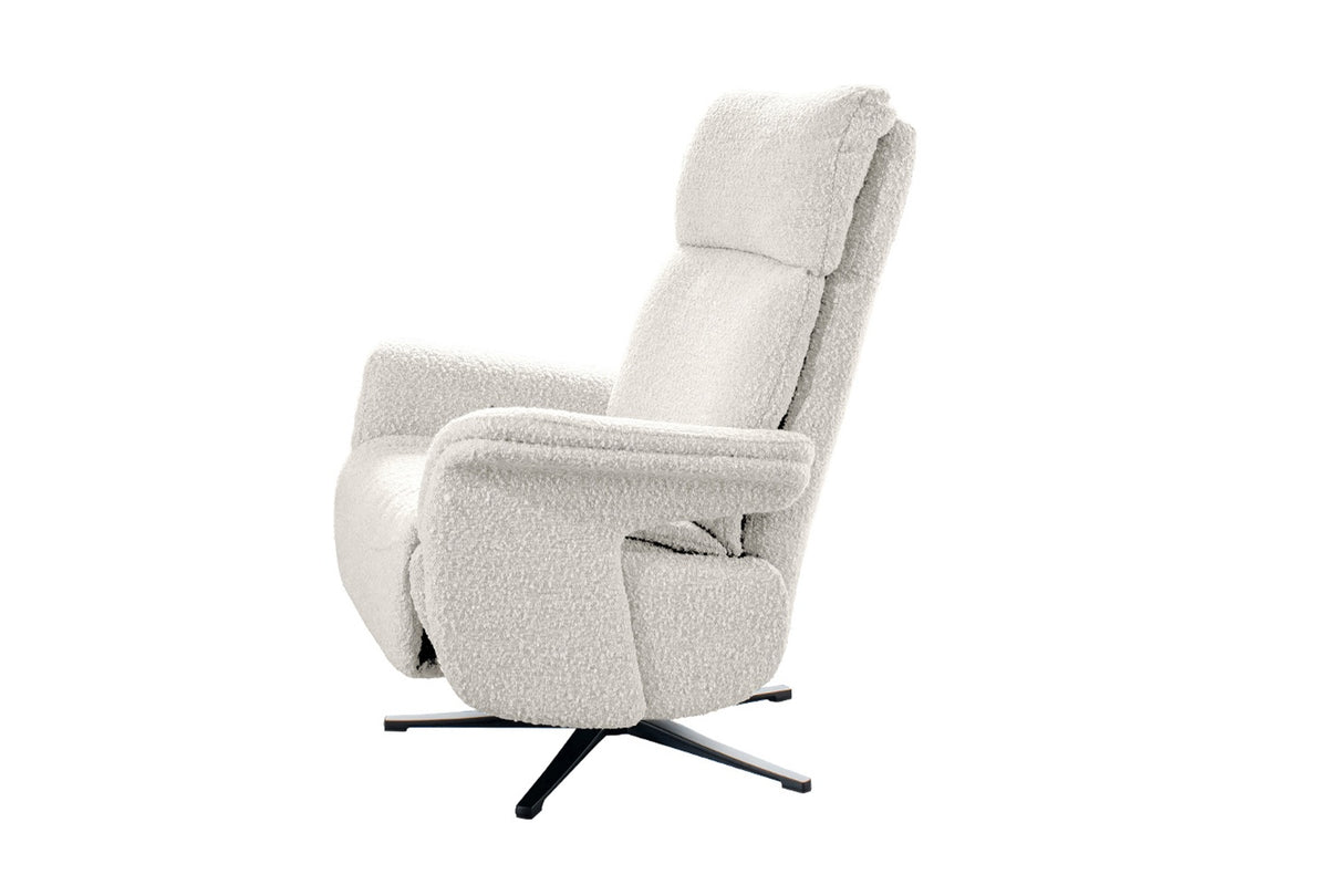 KAWOLA Sessel NAMA Relaxsessel drehbar Stoff hellgrau