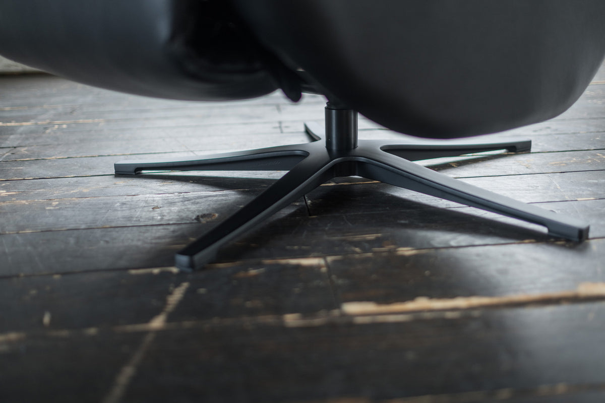KAWOLA Sessel SARI Relaxsessel drehbar Leder schwarz