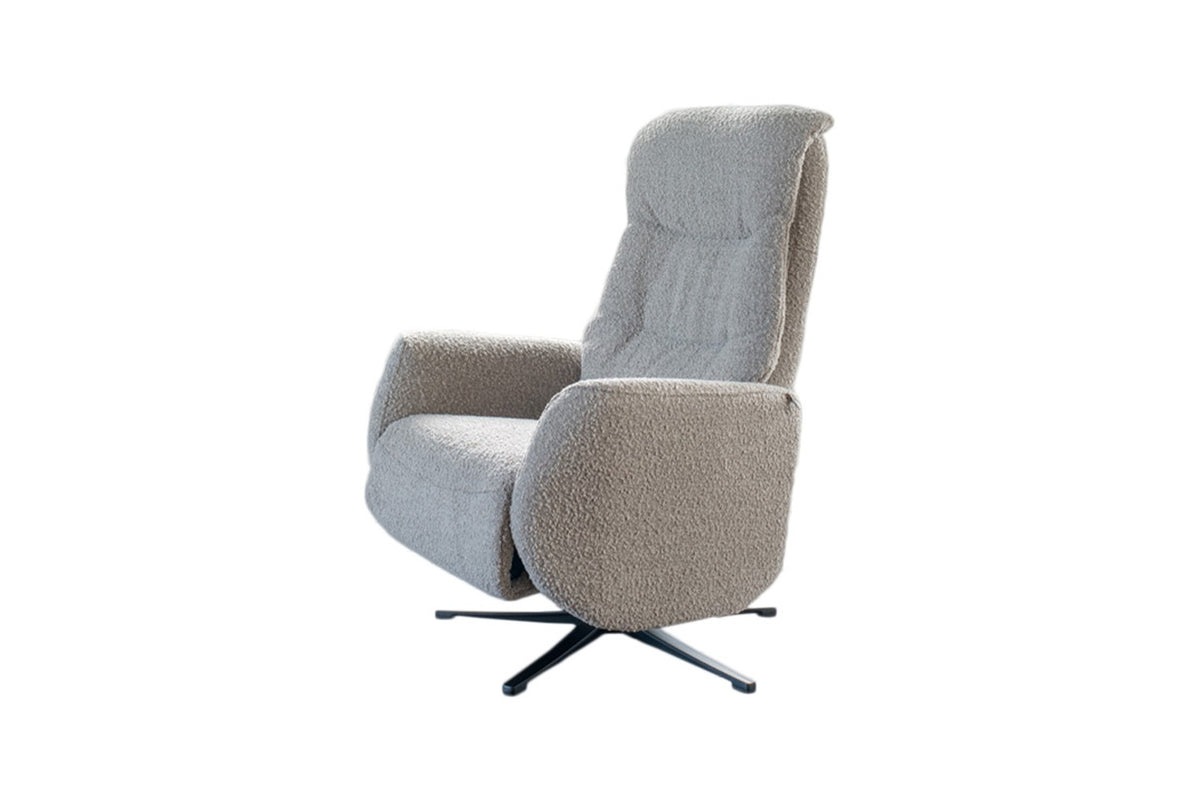 KAWOLA Sessel SARI Relaxsessel drehbar Stoff taupe