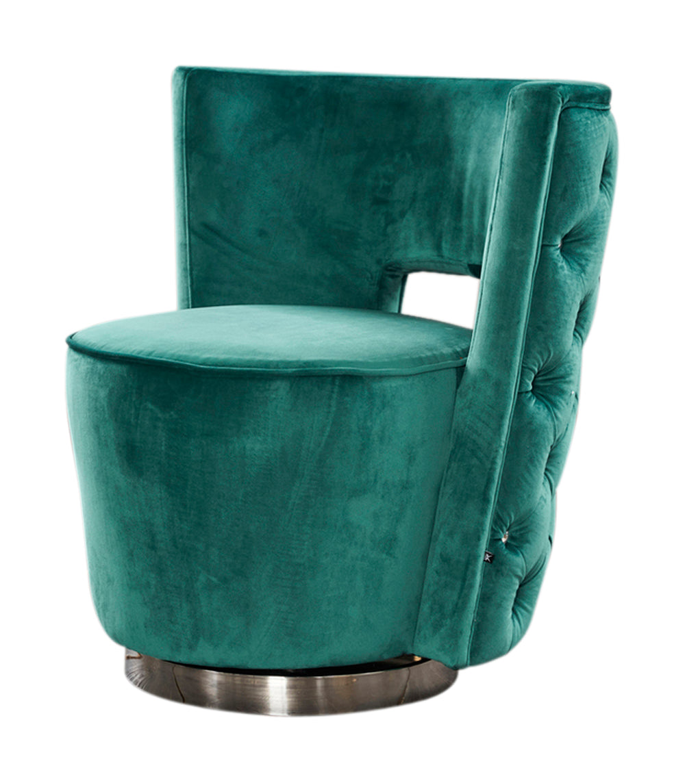KAWOLA Sessel SENSO Stoff Velvet grün