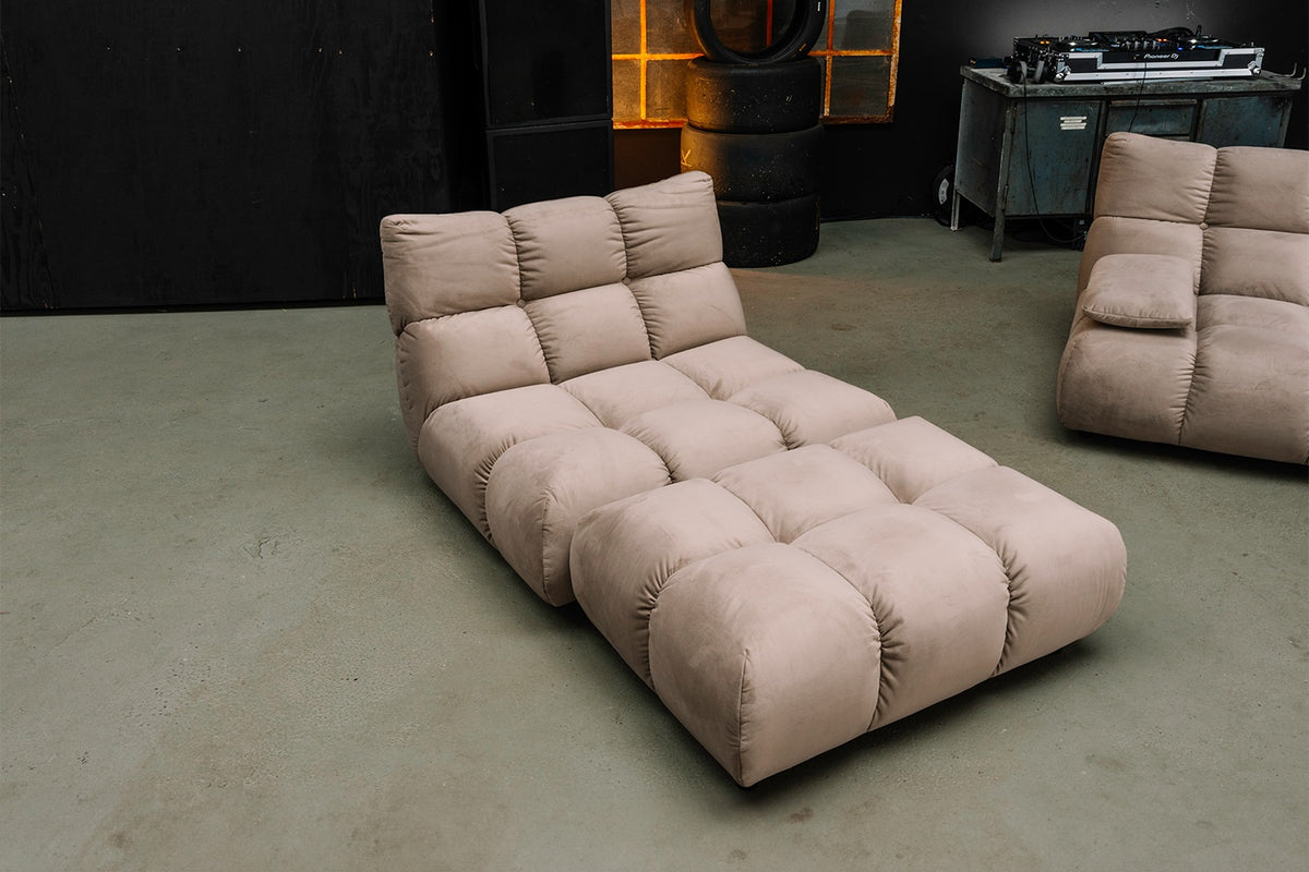 KAWOLA Sessel VIVIEN Drehsessel Velvet sand