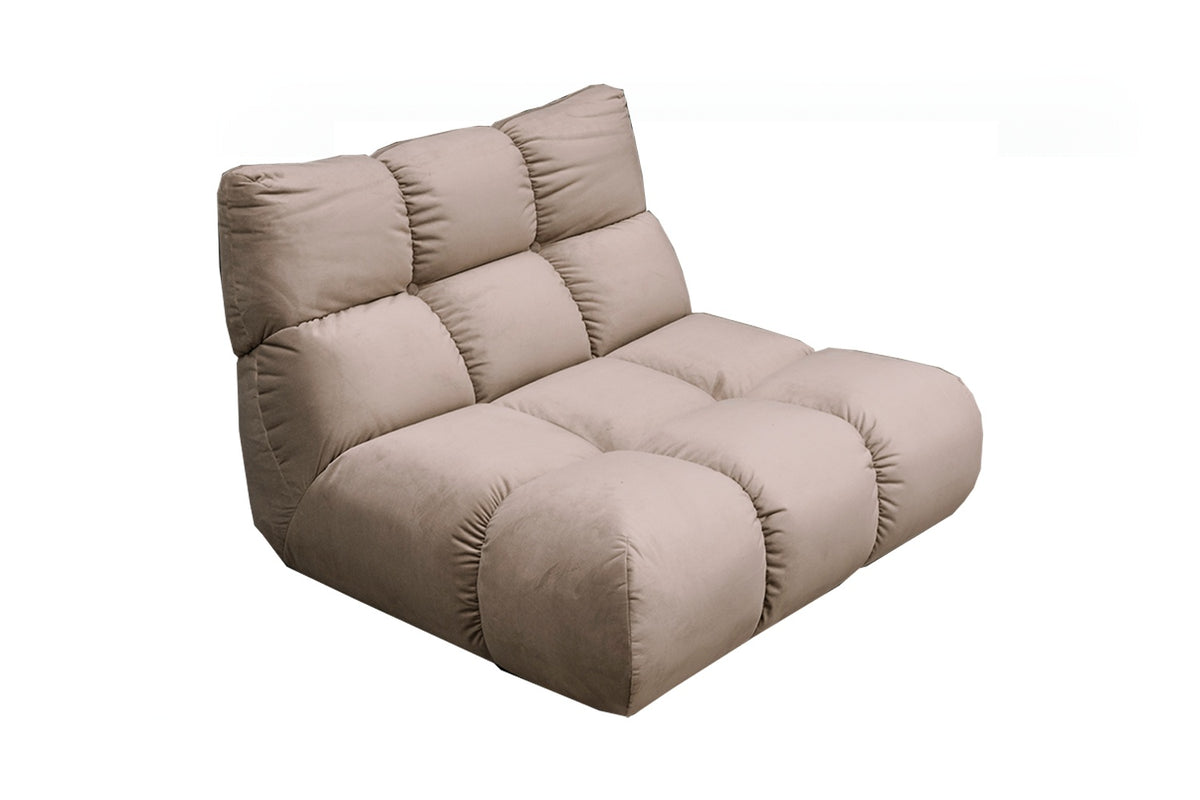 KAWOLA Sessel VIVIEN Drehsessel Velvet sand
