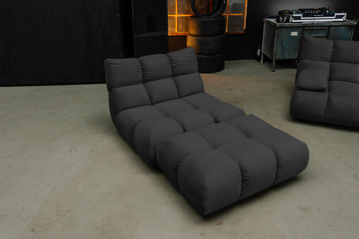 KAWOLA Sessel VIVIEN Drehsessel Velvet schwarz