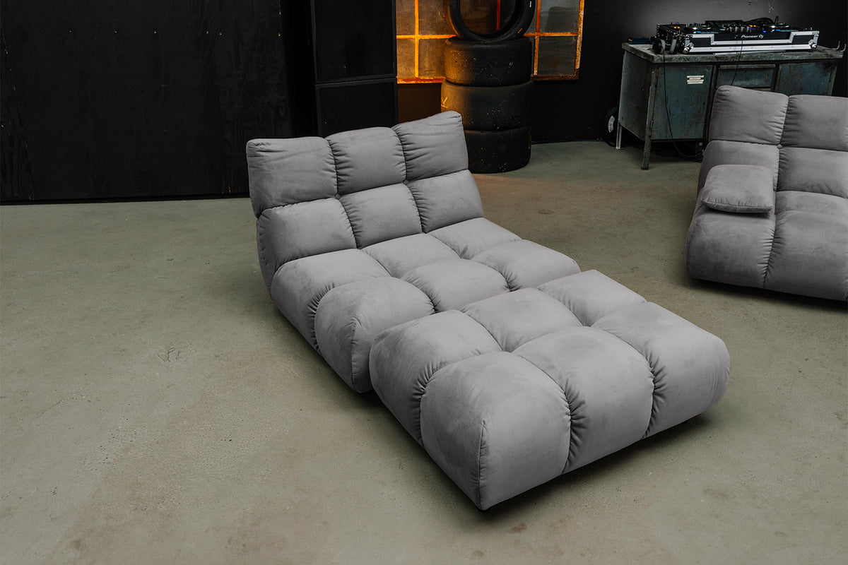 KAWOLA Sessel VIVIEN Drehsessel Velvet stone