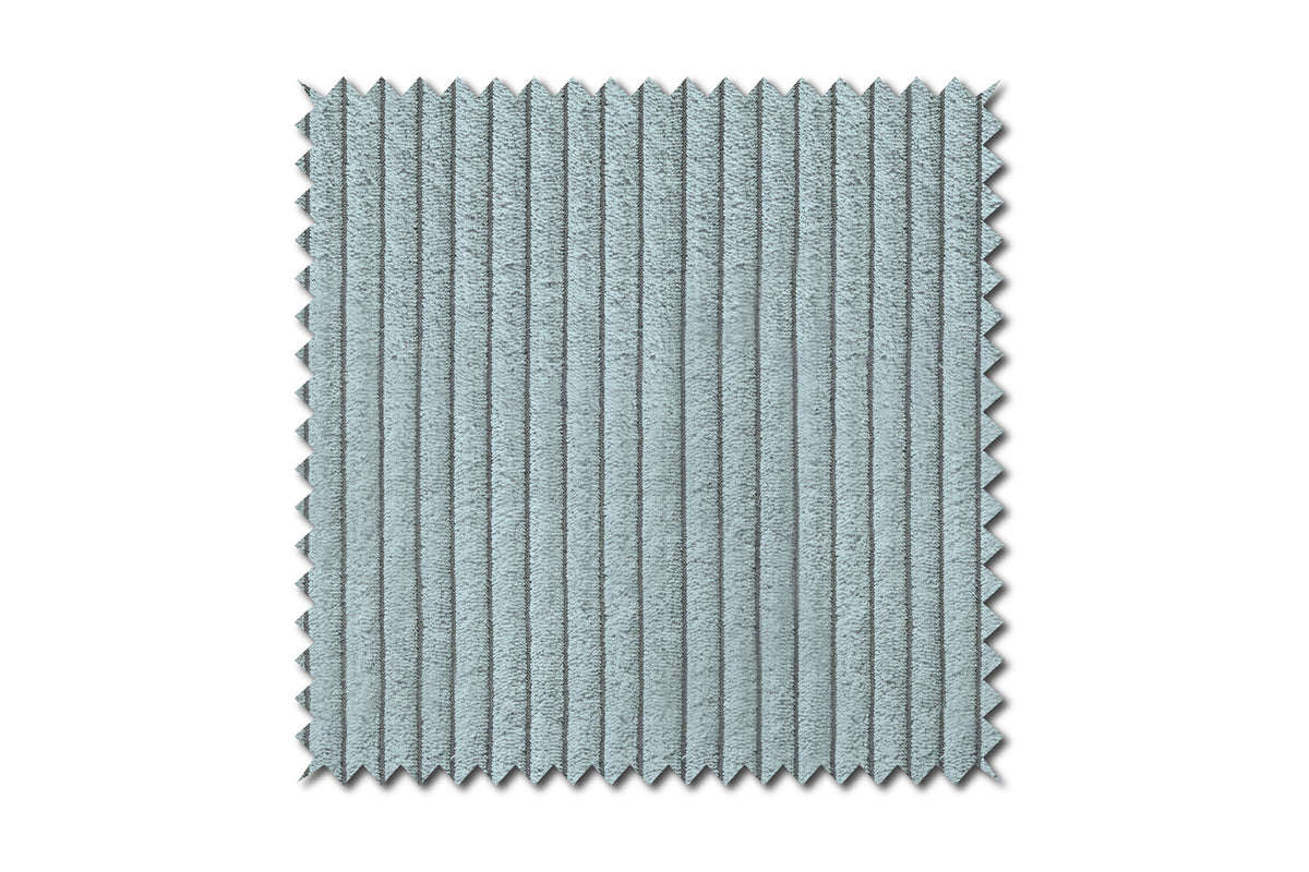KAWOLA Sitzgruppe CHARME Sofa Sessel Hockerbank Cord hellblau
