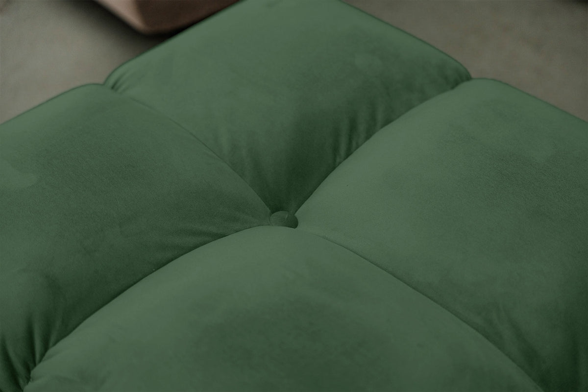 KAWOLA Sitzgruppe VIVIEN Ecksofa Drehsessel Hockerbank Velvet smaragd