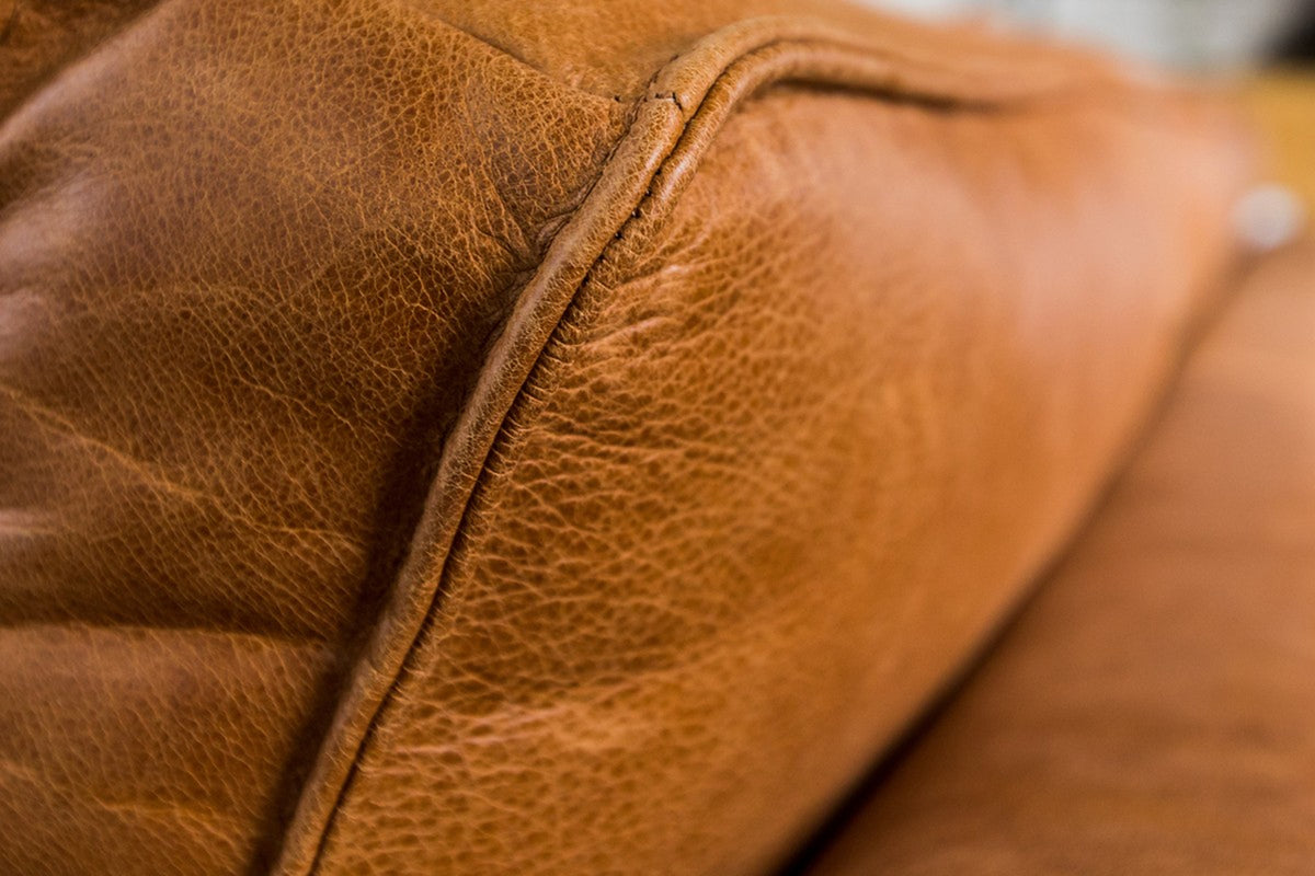 KAWOLA Sofa BLOOM Ecksofa Leder cognac