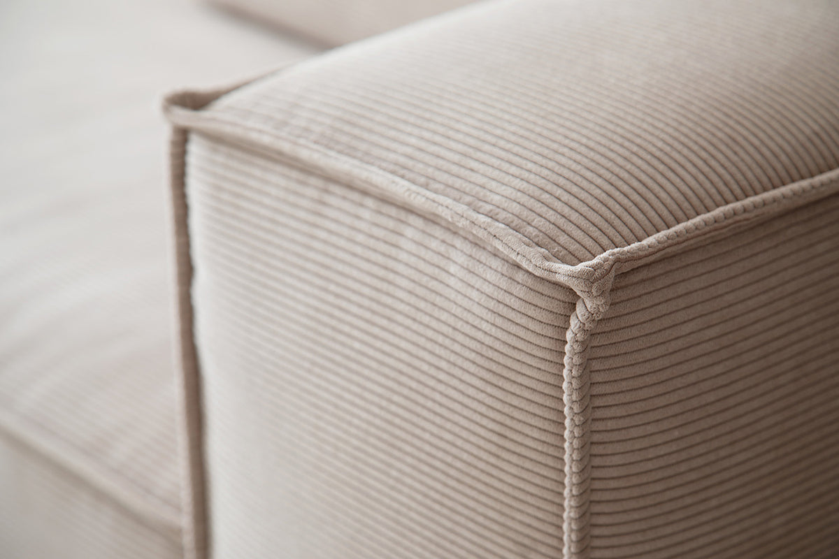 KAWOLA Sofa CARMO 3-Sitzer Feincord beige