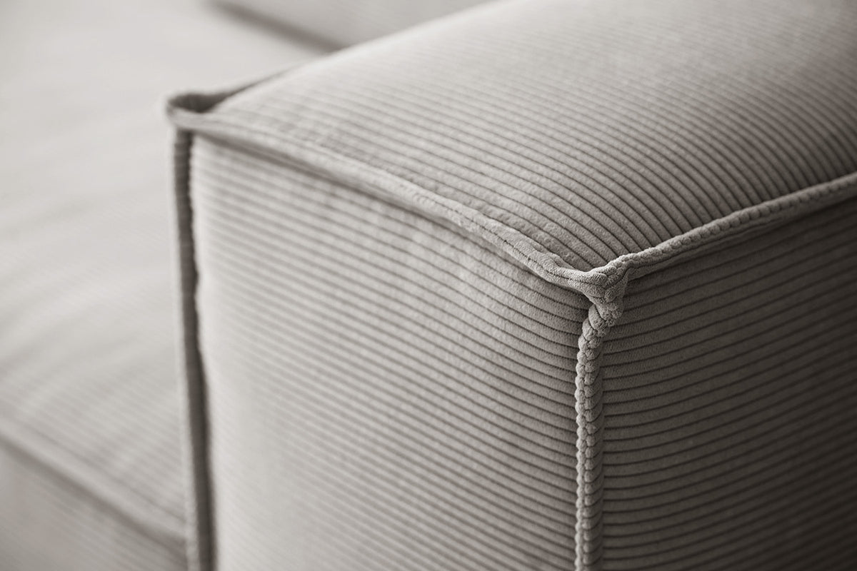 KAWOLA Sofa CARMO 3-Sitzer Feincord grau