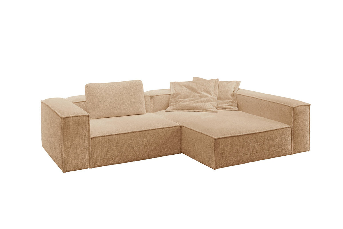 KAWOLA Sofa CARMO Ecksofa Stoff creme