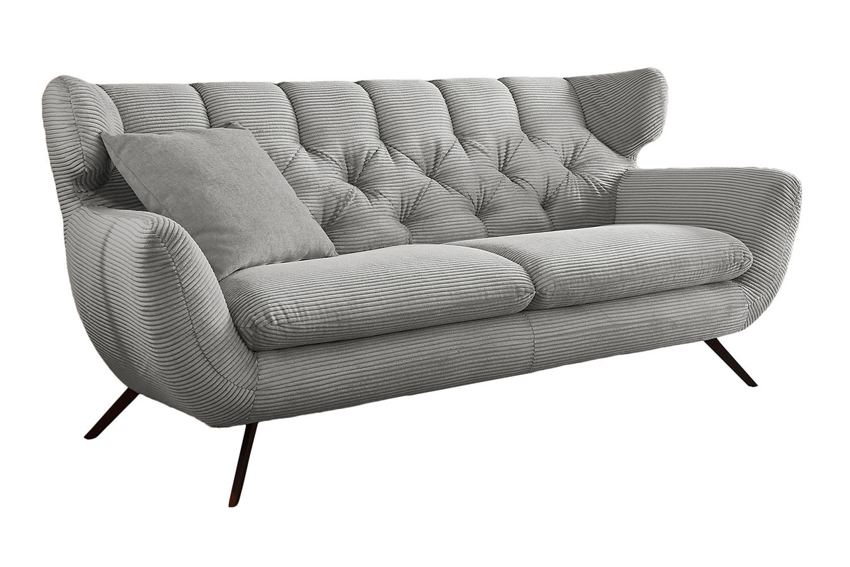 KAWOLA Sofa CHARME Cord hellgrau