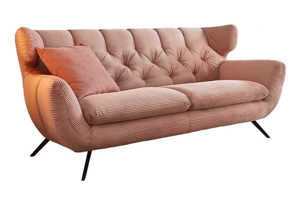 KAWOLA Sofa CHARME Cord rosa
